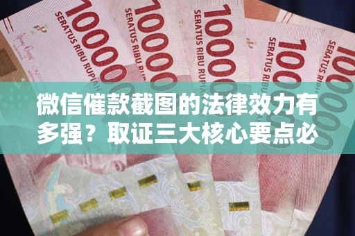北京微信催款截图的法律效力有多强？取证三大核心要点必须知道！