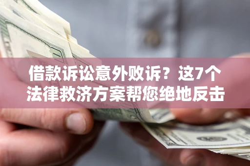 北京借款诉讼意外败诉？这7个法律救济方案帮您绝地反击！