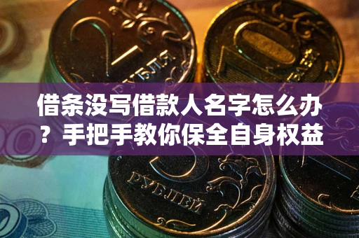 北京借条没写借款人名字怎么办？手把手教你保全自身权益